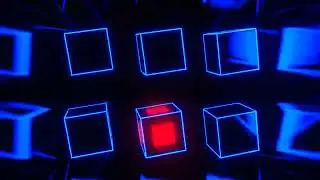Abstract Neon Strobe Twirling Cubes Background VJ Loops in 4K