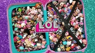 Guess How Many LOL Surprise Dolls Are In Suitcase | L.O.L. Complete Doll + Pet Collection In Luggage