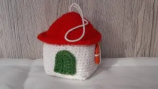 Ornament pentru Brad - Casuta crosetata