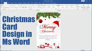 Merry Christmas Card Design in Ms Word !
