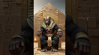 A mighty gorilla sitting on a throne like the ultimate king! 🦍👑🔥