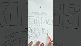 kings punjab logo 🏏😀😀😀#drawing