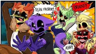 CatNap X DogDay's Zombie Smiling Critter Attack | Infected AU | Poppy Playtime Chapter 3┃Comic Dub