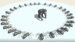 Every Unit surrounded by SABER TOOTHED SPIDERS - Animal Revolt Battle Simulator