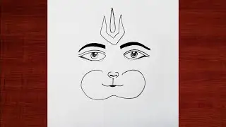 God Hanuman Face Drawing | Step-by-Step Easy Drawing | Bajrangbali Pencil Drawing 