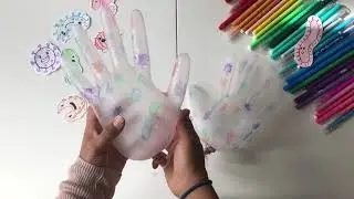 Germ activity for kids | Using Latex Gloves learning to wash hands