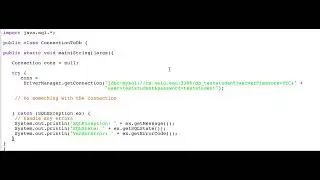 Connect To Database on a Server from Java