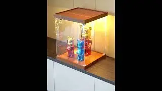 Acrylic Display box GWT-TC mica with led light luminous building block dust cover GWT-TC