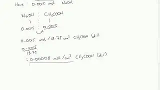 Vinegar Titration Calculations Example