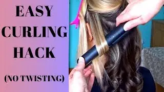 Easy how to curl with flat irons hack - no twisting