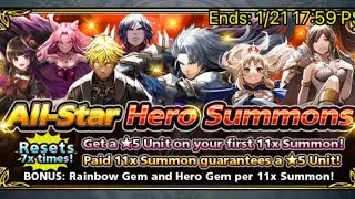 Grand Summoners - All-Star Hero Summons (All Resets + Extra Summons)
