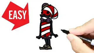 How to draw Fortnite skins【Candy Cane Christmas】Easy & Cute drawing｜Jolly Art NEGI