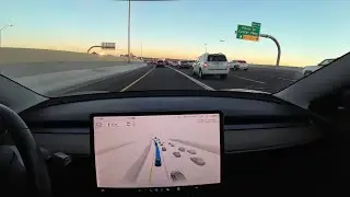 Tesla FSD 11.4.9 drives the AZ Loop 202 East from Phoenix