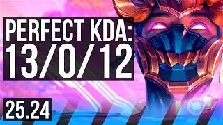 MALZAHAR vs AKALI (MID) | Perfect KDA: 13/0/12 | NA Master | 25.24