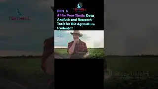 AI for Your Thesis: Data Analysis and Research Tools for BSc Agriculture Students! Part 5 #ai #viral