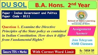 SOL || DU _B.A. Hons. Political Science [ IGP ] Solved Assignment