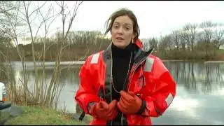 Christine learns how to conduct a Cold Water Rescue