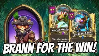 INSANE EARLY BRANN WITH HERO POWER! | Hearthstone Battlegrounds