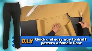 ✅🌸How to Draft a Pattern for Female Pants Step-by-Step easy Guide @JamesTailor25  (D.I.Y)