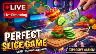 Perfect Slice Game 🔪🍉 Live | Satisfying Cutting Gameplay #live #325 #shortslive
