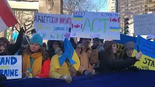 Митинг в Монреале Нет Войне! 🚫 Montrealers rally in support of Ukraine