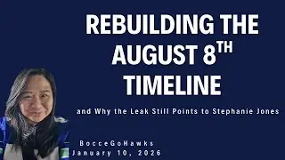 Rebuilding the August 8th Timeline and Why the Leak Still Points to Stephanie Jones