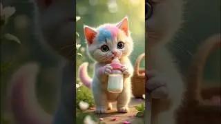 Cute cat got milk and smiling 😻 Dugi Dugi dam dam #funny #aibot #dancegenre #cute #aiphotoshop