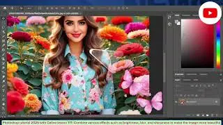 Photoshop tutorial leeson 171: Combine various effects such as brightness, blur and sharpness