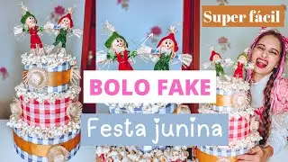 FAÇA VOCÊ MESMO | BOLO FAKE PARA FESTA JUNINA | 🔥