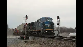 IC 2460 Blue Devil C40-8W leading westbound Intermodal! - Wellsboro, IN