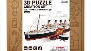 Rolife 3D puzzle creation set RMS Titanic 1912 eternal Atlantic Voyager Ep.1 stand and wires