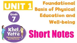 Unit 1. Foundational Basis of Physical Education and Well-being (Short Notes) | Grade 7 - Khel Yatra