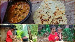 ගමේ රසට හදපු පොලොස් කරිය එක්ක පොල් රොටි කමුද 🤗😍 “Pol Roti with Young Jackfruit Curry” 🍽️