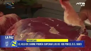 Carniceros advierten que el kilo de carne podría superar los Bs 100 por el DS 5503