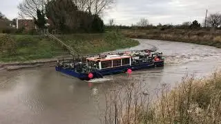 Water Injection Dredging, River Parrett, Somerset
