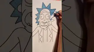 DRAWING RICK FROM RICK AND MORTY🔬🧑&zwj;🔬 #shorts