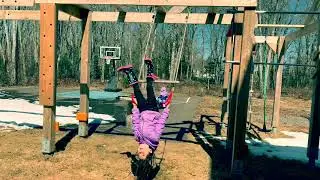 First day of outdoor ninja training on the outdoor ninja course