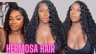 NEW 8*5 Glueless Pre Cut Closure Deep Wave Wear and Go Wig ft. Hermosa hair