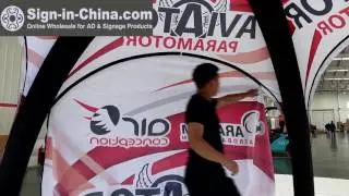 Installation of Sidewall of Air Tent