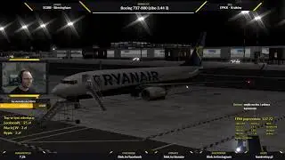 X-Plane 11 - Birmingham - Kraków - imieninowy live - B737-800 [nieprofesjonalny][archiwum]