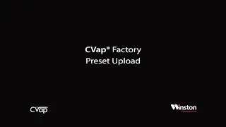 Winston Foodservice - CVap&reg; Factory Preset Upload