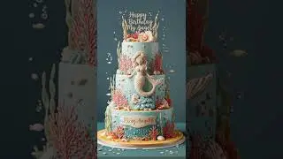 Magical Mermaid Cake with Whimsical Fish Decor