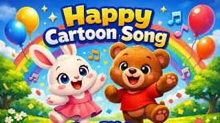 Happy Cartoon Song for Kids 🎶 | Cute Animal Rhyme | SmileSong Toons