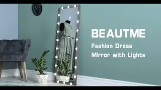 BEAUTME&reg; FULL LENGTH VANITY MIRROR WITH LED LIGHTS | HOLLYWOOD TOUCHSCREEN FLOOR MIRROR