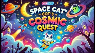Space Cat's Cosmic Quest|Relaxing Bedtime Story for Kids with Music & Animation