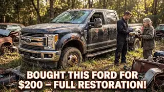 Abandoned Ford F-450 Found in Yard &ndash; Bought for $200 & Fully Restored!   #ford #f450 