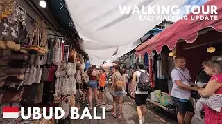 Bali Walking Update | Midday Busy Situation At UBUD Bali Today | Monkey Forest, Goutama, Art Market