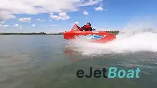 eJetBoat V2 Turbo - elektryczna mini łódka aluminiowa