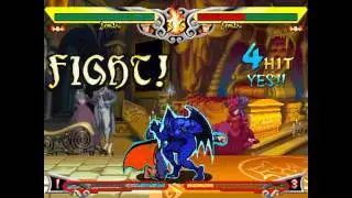 Darkstalkers Resurrection Vampire_dix (black cape) vs Beastolee (Demitri Mirror match)