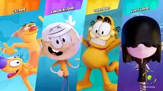 CATDOG & LINCOLN LOUD vs GARFIELD & LUCY LOUD (Lvl 9) Hardest Difficulty! Nickelodeon All-Star Brawl